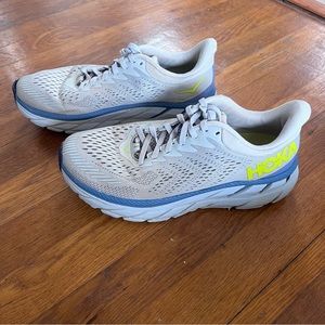 Hoka Women’s Clifton 7 Lunar Rock/Nimbus Cloud Mesh